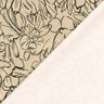 Velours extensible avec esquisses de fleurs – sable/noir,  thumbnail number 4