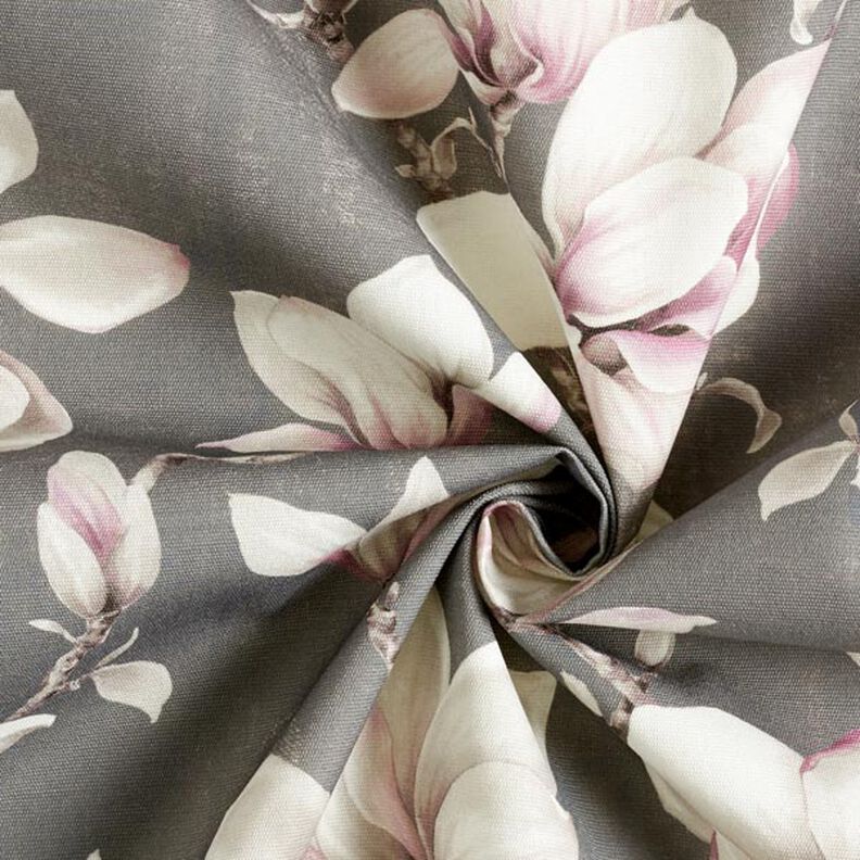 Tissu d’extérieur Canvas magnolias – gris,  image number 4