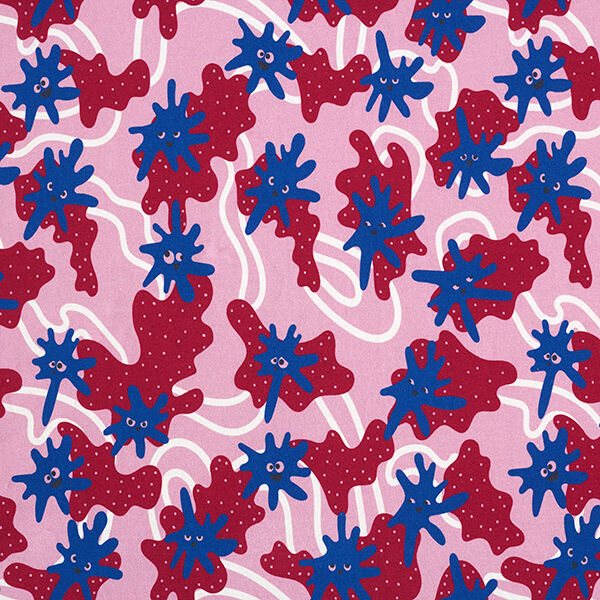Lot de tissu pour sweat-shirt Monstre gluant | PETIT CITRON – violet pastel/bleu roi,  image number 3
