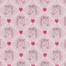 Tissu en coton Cretonne Chevaux et cœurs roses – rose,  thumbnail number 1