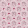 Tissu en coton Cretonne Chevaux et cœurs roses – rose,  thumbnail number 1