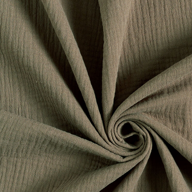 Tissu double gaze de coton – gris schiste,  image number 1