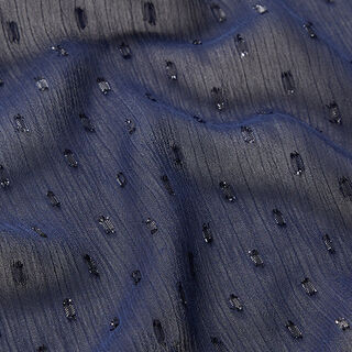 Mousseline Pois à paillettes – bleu marine, 