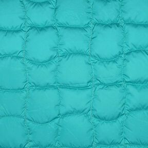 Tissu matelassé Carrés ondulants – bleu aqua/pourpre, 