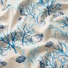 Tissu de décoration Panama Récif de corail – beige clair/turquoise,  thumbnail number 2