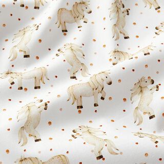 Popeline coton Pony – blanc, 