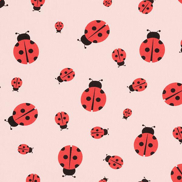 Jersey coton Coccinelles – rosé, image number 1