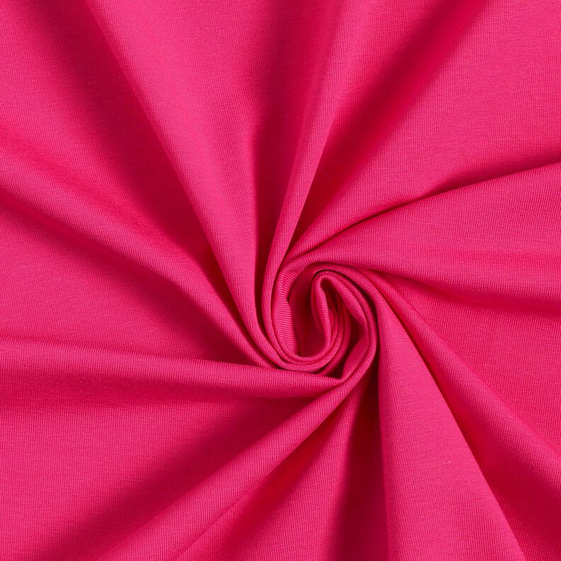 Jersey coton Medium uni – rose intense, image number 1