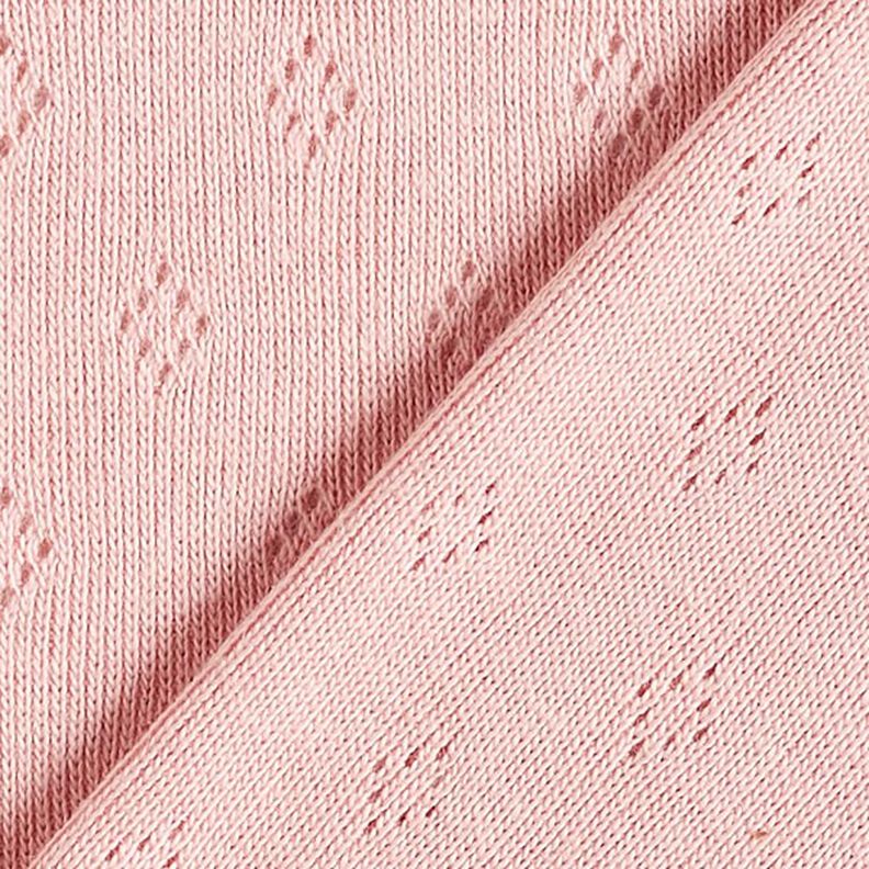 Jersey finement tricoté à motif ajouré – vieux rose,  image number 3