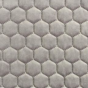 Tissu de revêtement velours matelassé nid d'abeille – gris, 