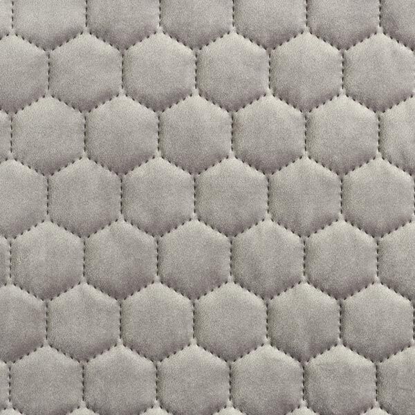 Tissu de revêtement velours matelassé nid d'abeille – gris,  image number 1