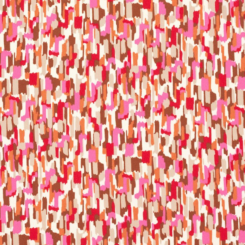 Crêpe Coups de pinceau – rose vif/beige foncé, image number 1