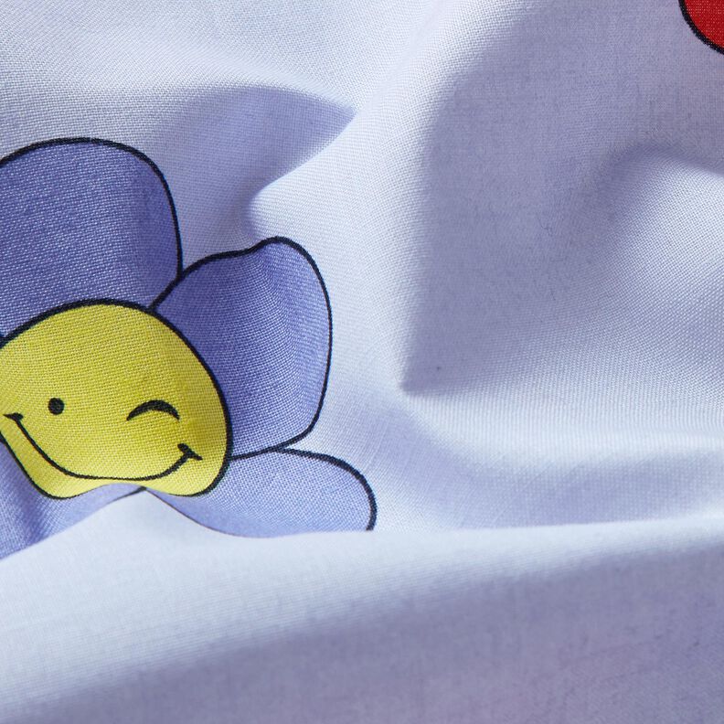 Coton enduit Fleurs joyeuses | Poppy Fabrics – bleu bébé/rose,  image number 3