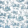 Tissu de décoration Semi-panama Joyeux danseurs 280 cm – bleu océan/blanc,  thumbnail number 1