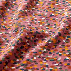 Jersey coton Confettis colorés – mauve/pin, 