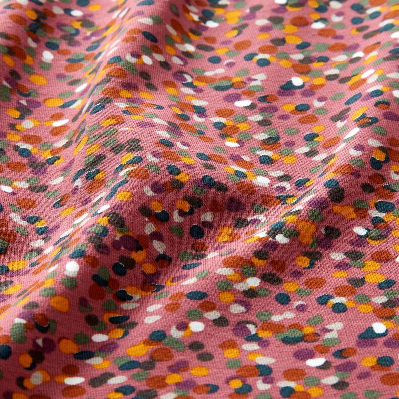 Jersey coton Confettis colorés – mauve/pin,  image number 2