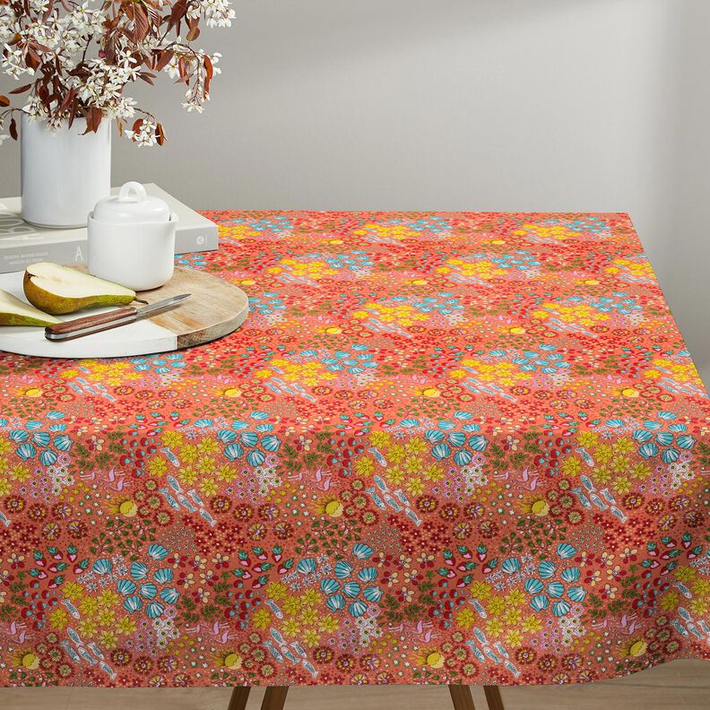 Coton enduit Mélange marin – corail, image number 7