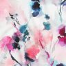 Tissu viscose Impression numérique fleurs abstraites à l'aquarelle – rose clair/turquoise,  thumbnail number 2