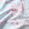 Tissu de décoration Semi-panama Rameaux de fleurs de cerisier – bleu clair/rose,  thumbnail number 2