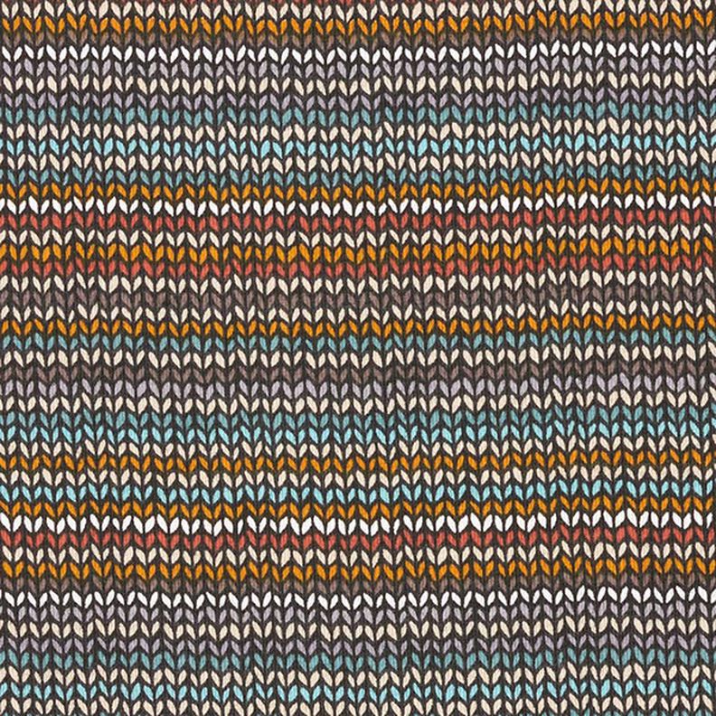 Jersey coton Modèle de tricot – noir,  image number 1