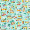 Tissu en coton Cretonne Roadtrip Surf – turquoise,  thumbnail number 1