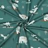 French Terry Sweat d’été Animaux aux sports d'hiver Impression numérique | Poppy Fabrics – pétrole,  thumbnail number 3