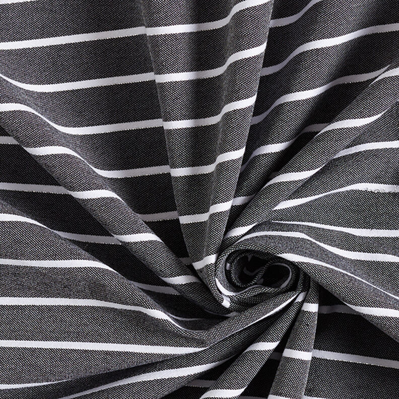 Viscose stretch à rayures pailletées – noir/blanc,  image number 3