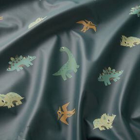 Tissu pour veste de pluie Joyeux dinosaures Impression numérique – granit, 