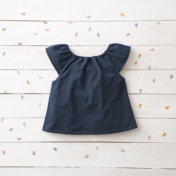 Jersey coton Medium uni – bleu nuit,  image number 7