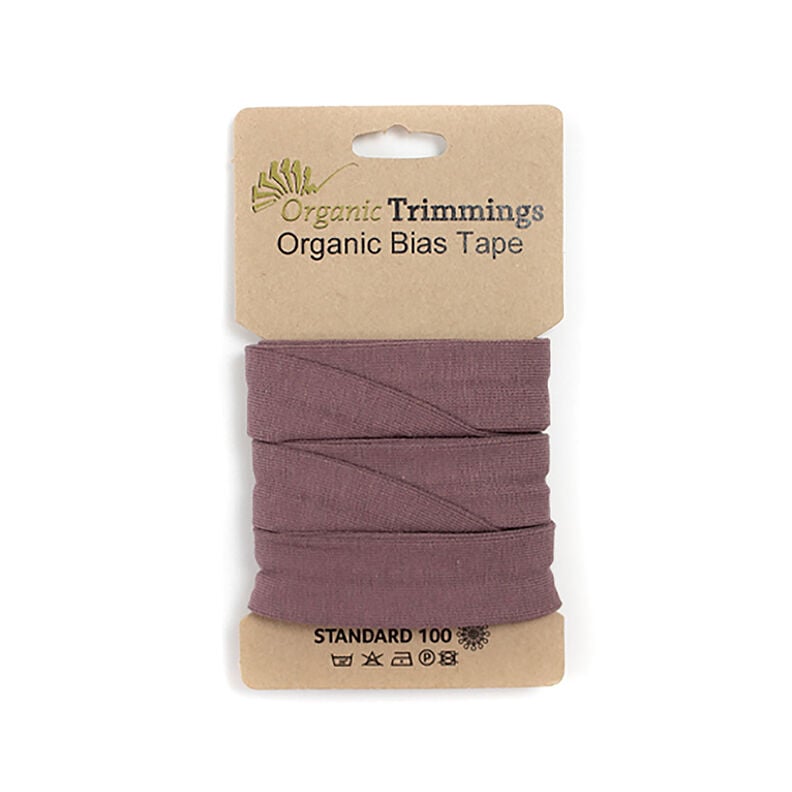 Biais Jersey de coton bio [3 m | 20 mm] – aubergine,  image number 1