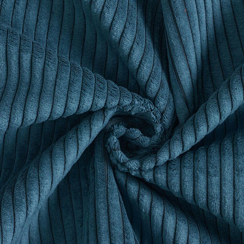 Tissu de revêtement velours côtelé doux – bleu nuit,  image number 1