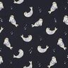 GOTS Jersey coton Phoques Impression numérique | Poppy Fabrics – bleu nuit/anémone,  thumbnail number 1