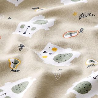 Jersey coton Ours avec pomme et poire – sable, 