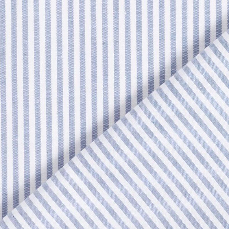 Popeline coton Rayures, teints en fil – bleu jean/blanc,  image number 6