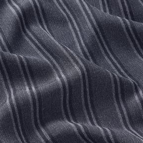 Tissu de coton à rayures écrasées – bleu marine, 