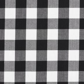 Tissu pour chemise großes Bäckerkaro – blanc/noir, 
