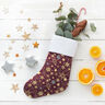 Tissu en coton Popeline Grandes étoiles – merlot/or,  thumbnail number 7