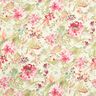 Tissu de décoration Canvas Fleurs aquarelles  – beige clair/framboise,  thumbnail number 1