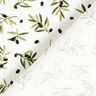 Tissu de décoration Semi-panama Mini-olives – ivoire/pin,  thumbnail number 4