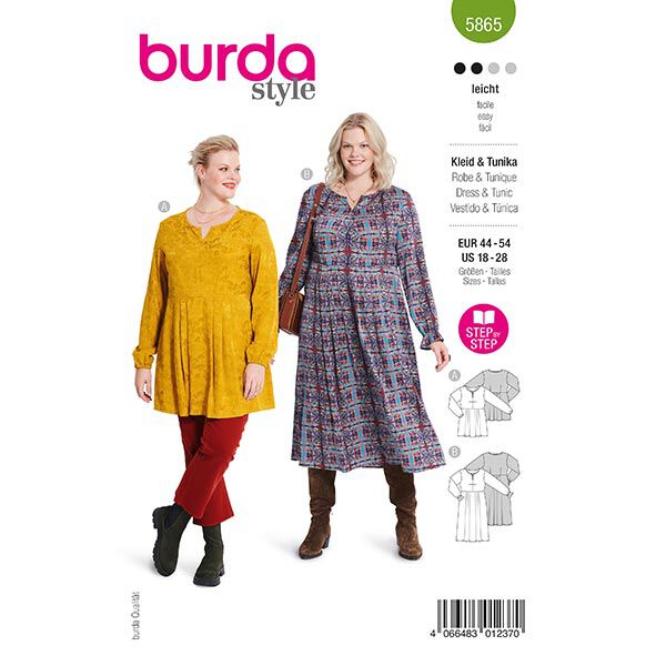 Robe / Tunique - Grande taille | Burda 5865 | 44-54,  image number 1