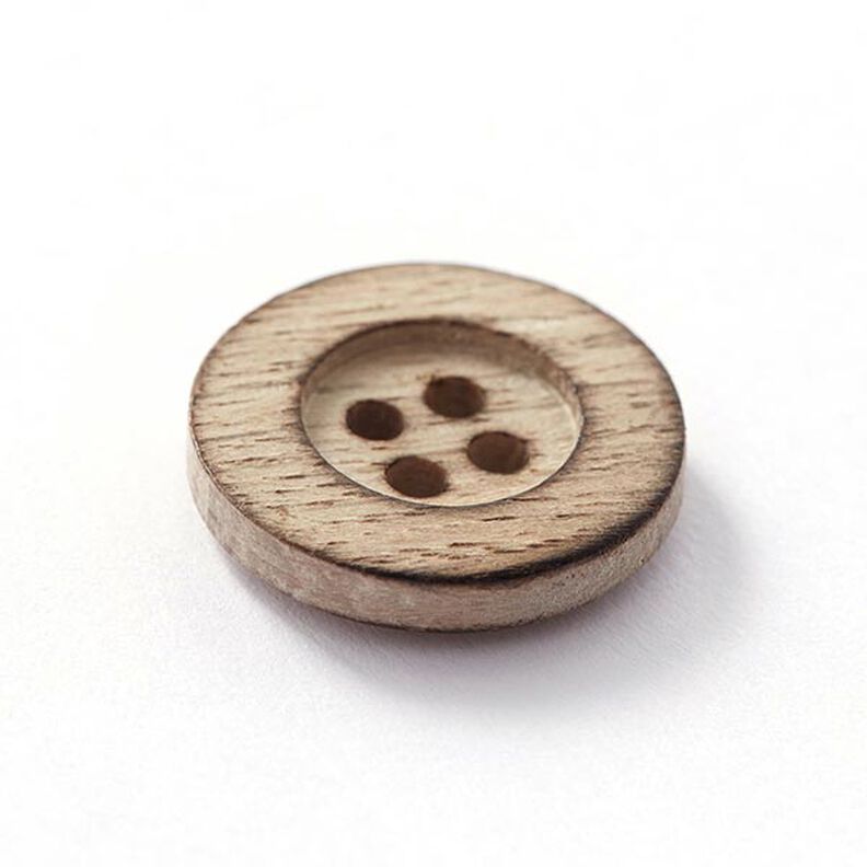 Bouton en bois 4 trous – nature,  image number 2