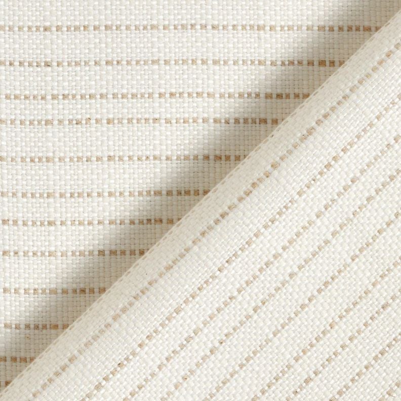 Tissu de d&eacute;coration Panama rayure subtile &ndash; beige clair/beige clair,  image number 4