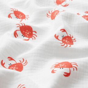 GOTS Tissu double gaze de coton Crustacés | Poppy Fabrics – ivoire, 