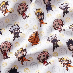 Popeline coton Chibi-Naruto Tissu sous licence – blanc, 