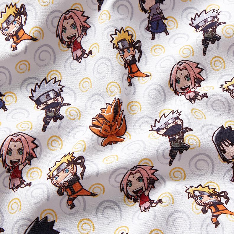 Popeline coton Chibi-Naruto Tissu sous licence – blanc,  image number 2