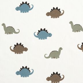 Jersey coton Joyeux dinosaures &ndash; blanc/vert, 