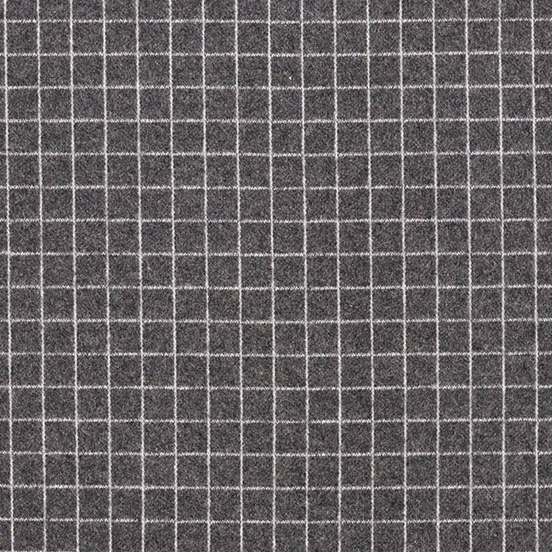 Maille jacquard brossée quadrillage – gris foncé,  image number 1