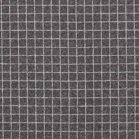 Maille jacquard brossée quadrillage – gris foncé,  Maille jacquard brossée quadrillage – gris foncé,