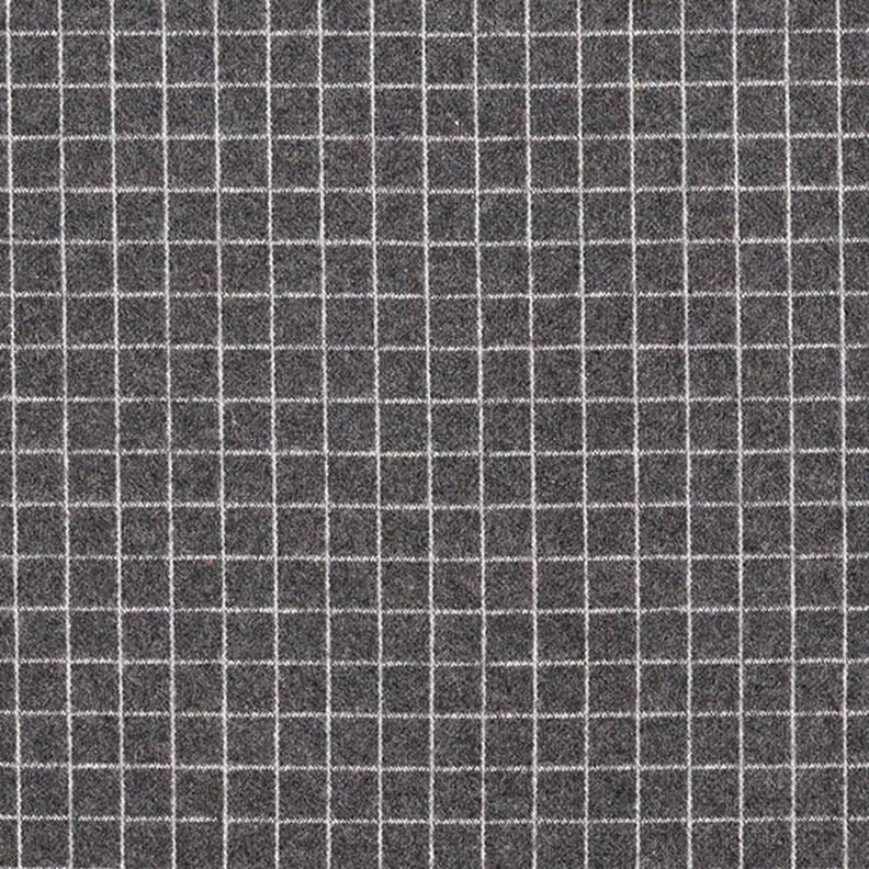 Maille jacquard brossée quadrillage – gris foncé,  image number 1