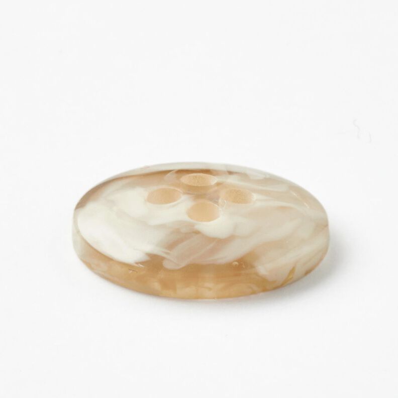 Bouton 4 trous marbré [Ø 15 mm] – crème/beige,  image number 3